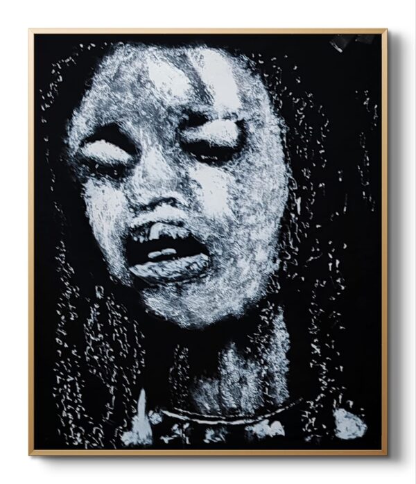 Acrylic on denim